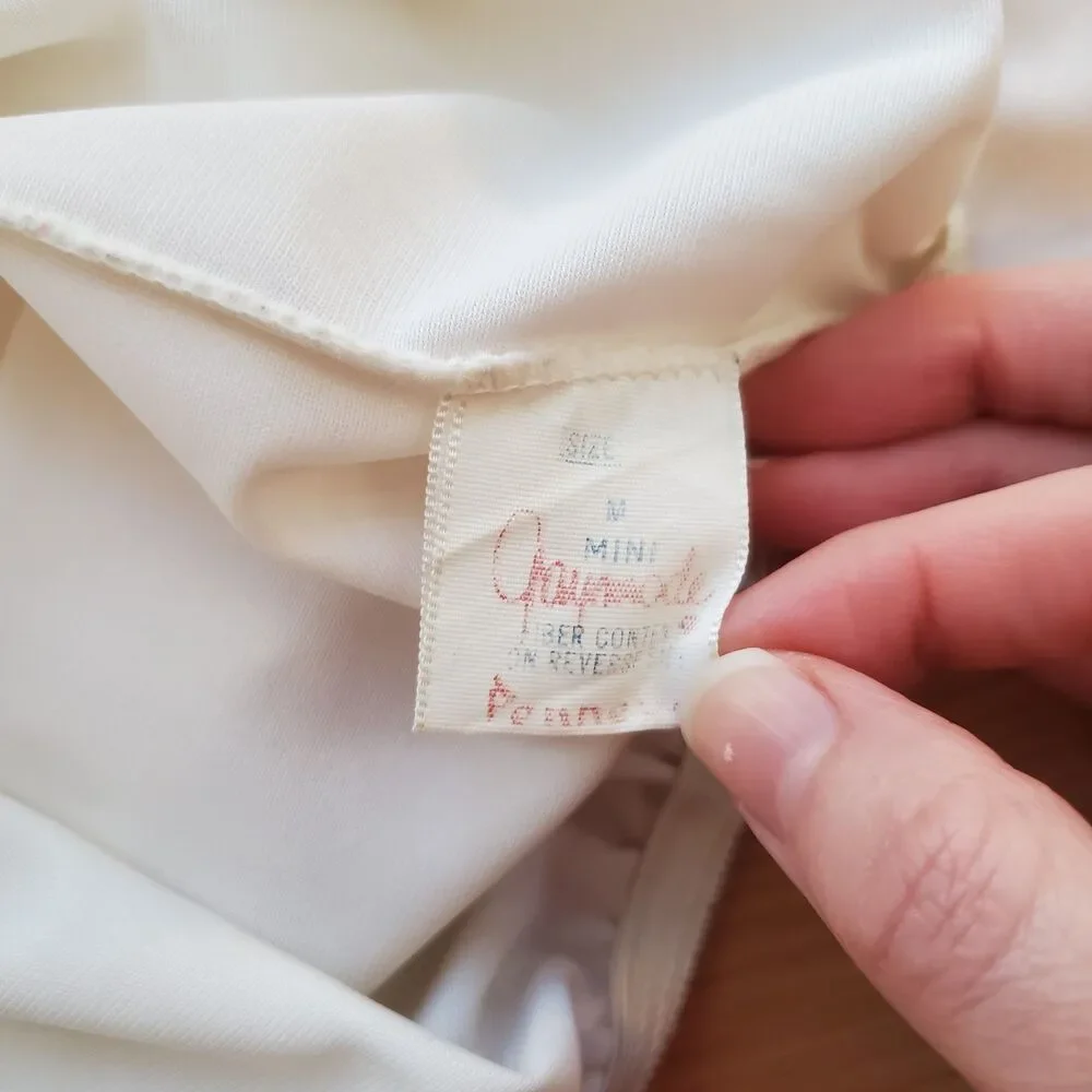 Vintage 60s Gaymode White Mini Slip Skirt - Picture 7 of 9